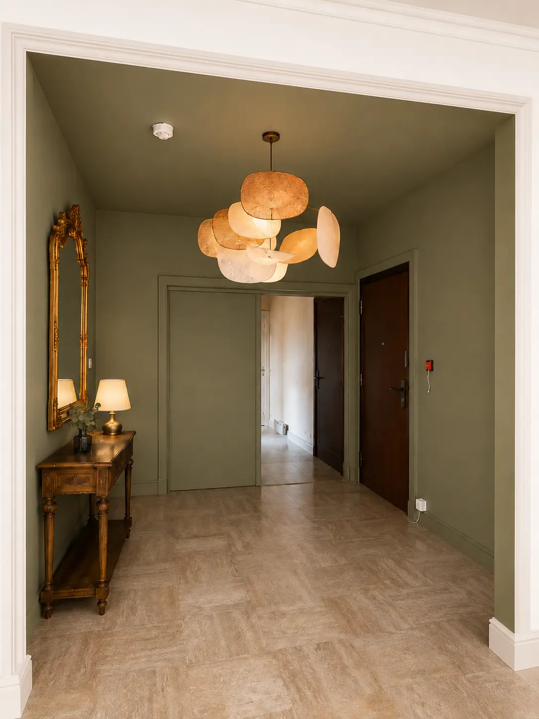 visuels 3D pour un essai de couleur d'une entrée d'appartement à Angers